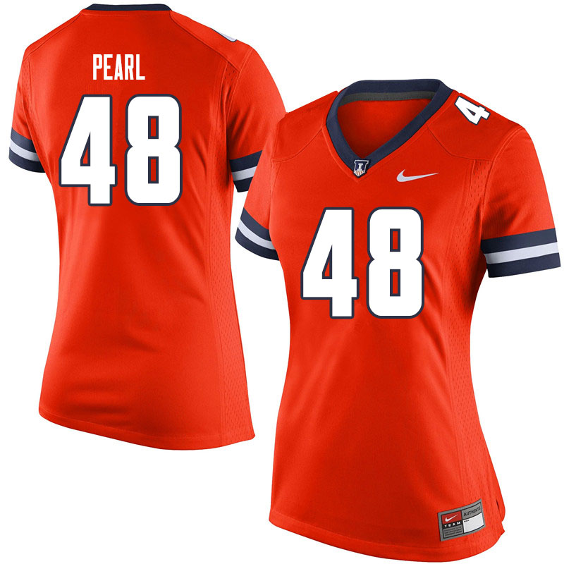 Women #48 Julian Pearl Illinois Fighting Illini College Football Jerseys Sale-Orange